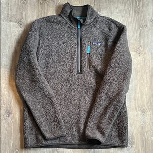 Patagonia Men's Brown Zip-Up Fleece Sweater